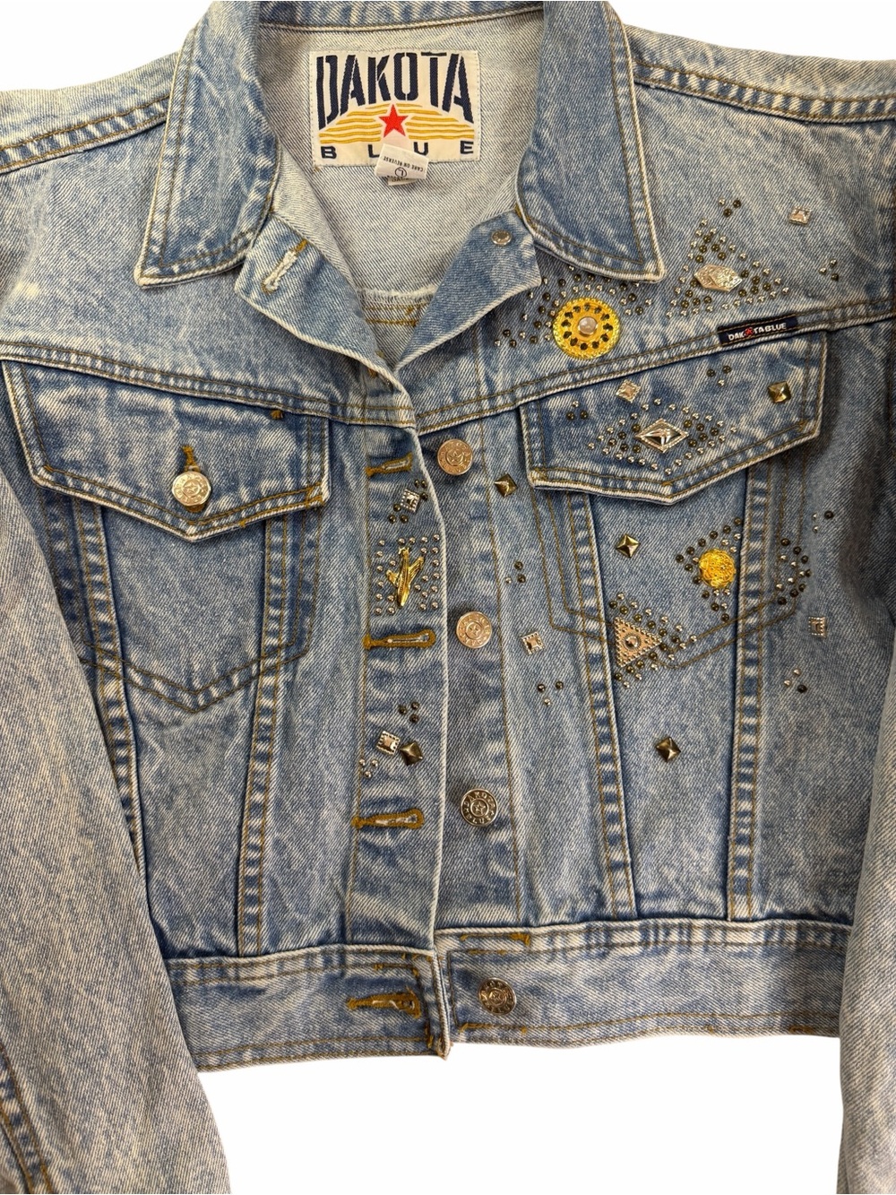 Dakota Light Wash Embellished Women's Denim Jeans And Jacket - Picture 6 of 16